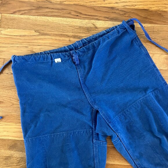 Vintage Royal Blue A1 Canvas Double-Knee Cotton Drawstring Chore Pants – Med/Lar - Picture 3 of 7